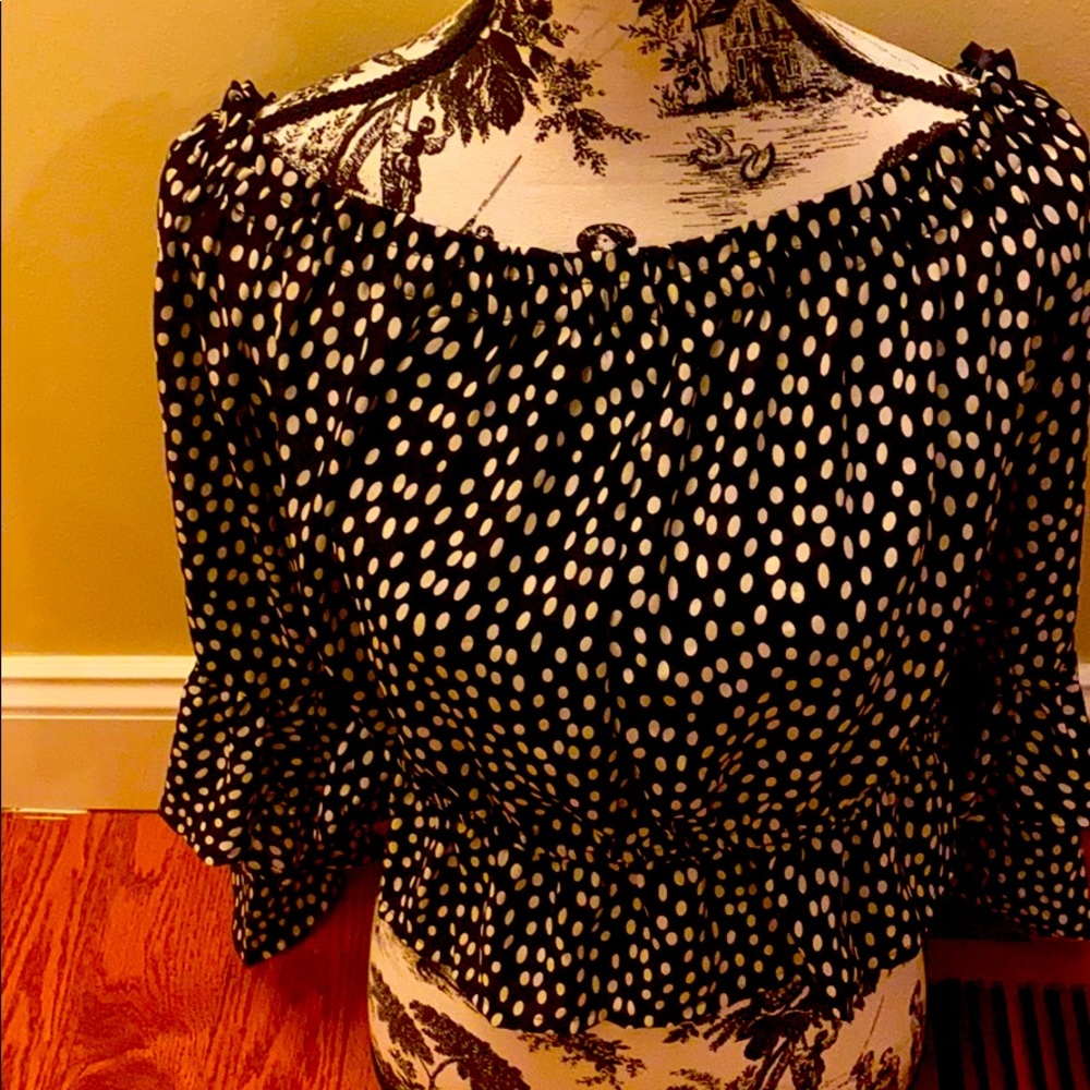 Black and white polka dot